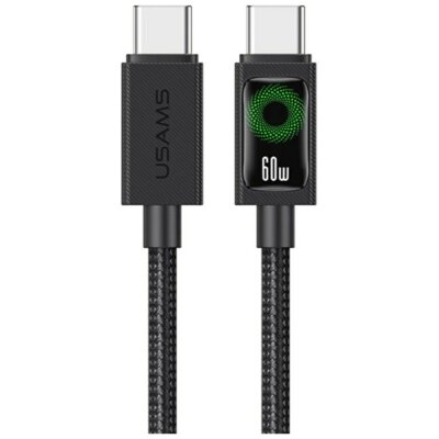 Kabel USB-C - USB-C USAMS U92 60W 1.2 m Czarny