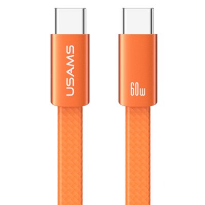 Kabel USB-C - USB-C USAMS U96 60W 1.2 m Pomarańczowy