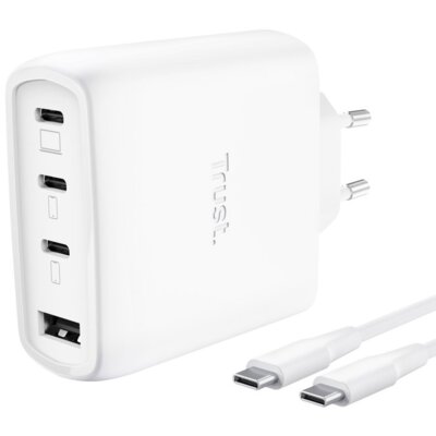 Ładowarka sieciowa TRUST Maxo 65W GaN Biały ładowarka sieciowa USB USB-C