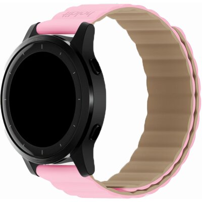 Pasek HOLDIT Silicone Magnet do Samsung Galaxy,Garmin,Huawei,Amazfit 20mm Różowo-beżowy