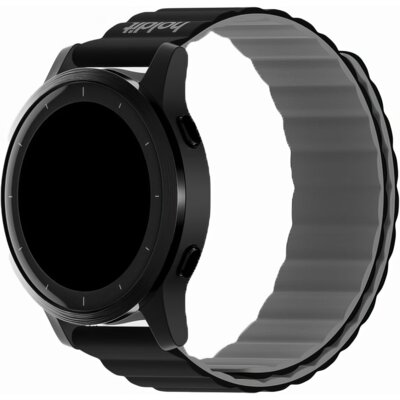 Pasek HOLDIT Silicone Magnet do Samsung Galaxy,Garmin,Huawei,Amazfit 22mm Czarno-szary
