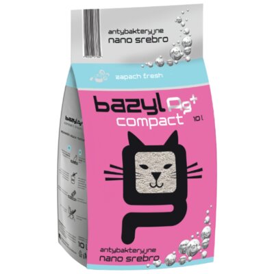 Żwirek dla kota BAZYL Ag+ Compact Fresh 10 L