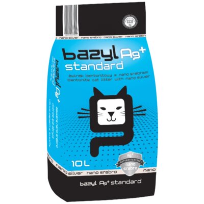 Żwirek dla kota BAZYL Ag+ Standard 10 L