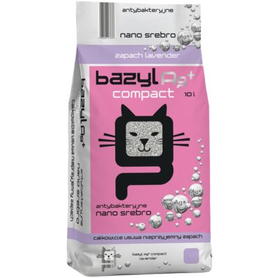 Żwirek dla kota BAZYL Ag+ Compact Lavender 10 L