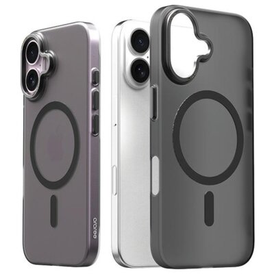 Etui ARAREE Aero Frame MagSafe do Apple iPhone 16 Przezroczysto-czarny