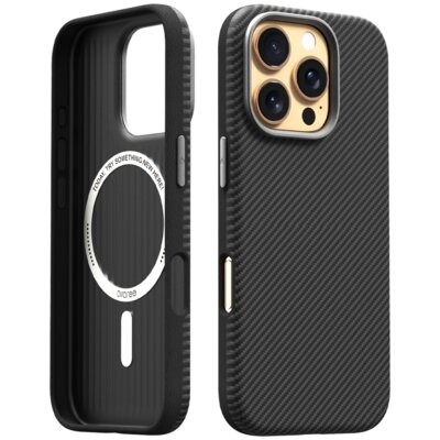 Etui ARAREE Pellis Carbon do Apple iPhone 16 Pro Czarny