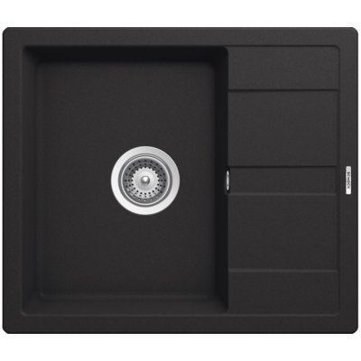 Zlewozmywak jednokomorowy z ociekaczem SCHOCK Ronda D-100 Onyx 50x58
