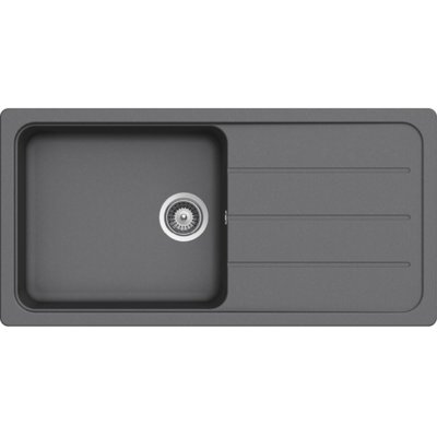 Zlewozmywak jednokomorowy z ociekaczem SCHOCK Formhaus D-100L Croma Szary 50x100