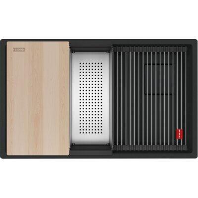 Zlewozmywak półtorakomorowy FRANKE Kanon KNG 160-46-21 125.0749.682 Czarny mat 46x76
