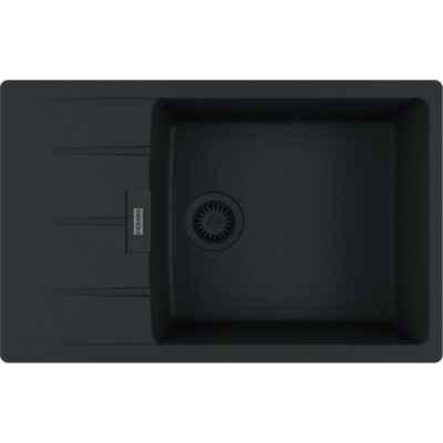 Zlewozmywak jednokomorowy z ociekaczem FRANKE Centro CNG 611-78 XL 114.0757.422 Czarny matowy 50x78