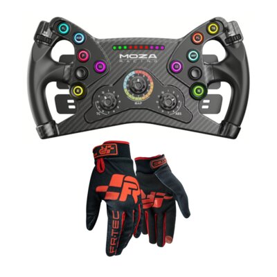 Kierownica MOZA Racing KS RS047 (PC) + Rękawice do simracingu FR-TEC Pro
