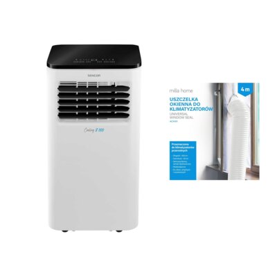 Klimatyzator SENCOR SAC MT8048C + Uszczelka okienna MILLA HOME do klimatyzatorów przenośnych ACA101
