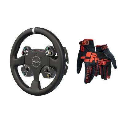 Kierownica MOZA Racing CS V2P (PC) + Rękawice do simracingu FR-TEC Pro