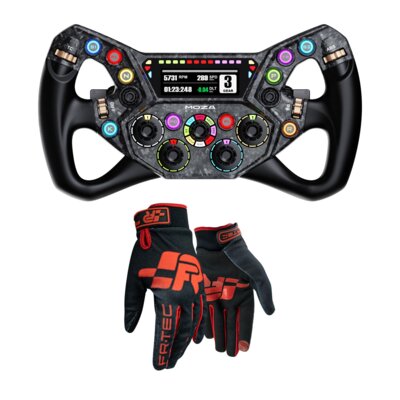 Kierownica MOZA Racing KS Pro + Rękawice do simracingu FR-TEC Pro