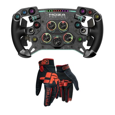 Kierownica MOZA Racing GS V2P RS056 (PC) + Rękawice do simracingu FR-TEC Pro