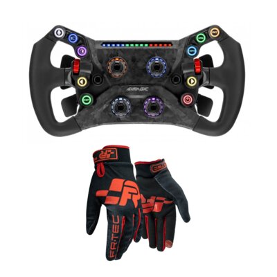 Kierownica SIMAGIC GT NEO 300mm QR50 + sprzęgło + Rękawice do simracingu FR-TEC Pro