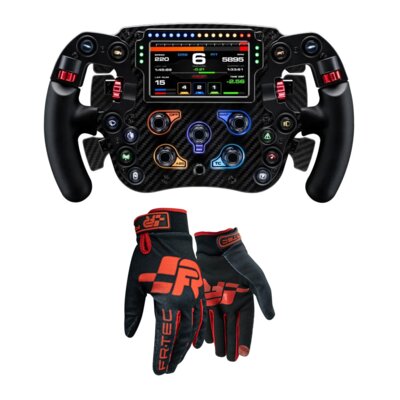 Kierownica SIMAGIC FX Pro 290mm QR50 + Rękawice do simracingu FR-TEC Pro