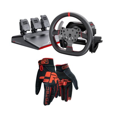 Kierownica PXN V10 Pro (PC / PS4 / Xbox One / Xbox Series X/S) + Rękawice do simracingu FR-TEC Pro