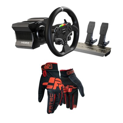 Kierownica MOZA Racing R5 (PC) + Rękawice do simracingu FR-TEC Pro