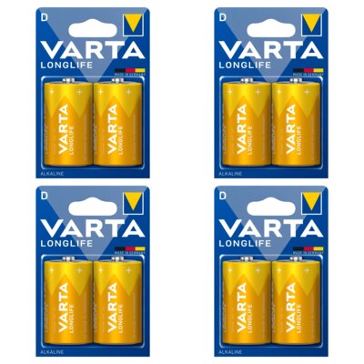 Baterie D LR20 VARTA Long Life (8 szt.)