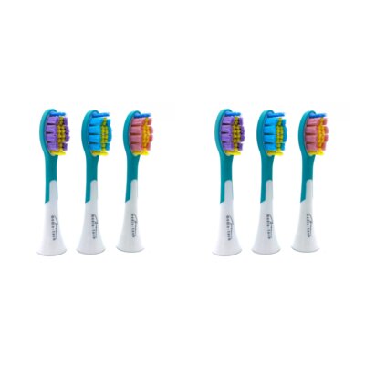 Oryginalna końcówka szczoteczki MEDIA TECH Toothbrush Head Pro MT6520 (6 szt.) (Delikatna dla dziąseł)