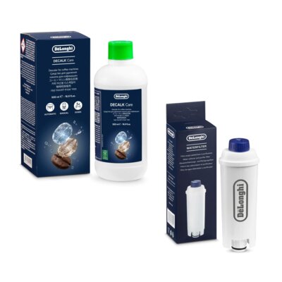 Odkamieniacz do ekspresu DELONGHI Decalk Care (3018) 500 ml DLSC500 + Filtr do ekspresu DELONGHI DLS C002