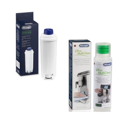 Filtr do ekspresu DELONGHI DLS C002 + Środek czyszczący DELONGHI do systemu mlecznego Eco MultiClean 250 ml