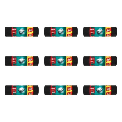 Worki na śmieci JAN NIEZBĘDNY 160L (90 sztuk) Czarny