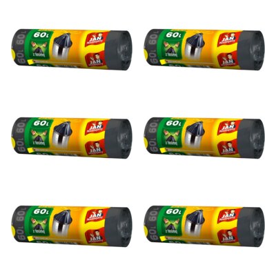 Worki na śmieci JAN NIEZBĘDNY Classic 60L (72 sztuki) Czarny