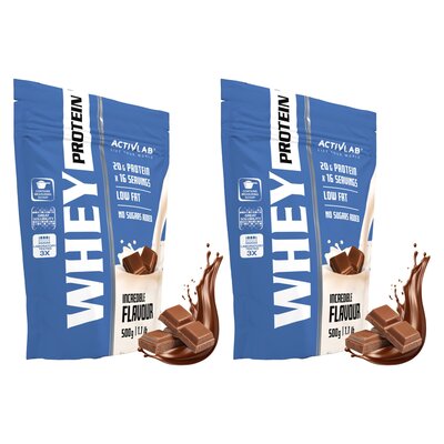 Odżywka białkowa ACTIVLAB Whey Protein WPC 85 Czekoladowy (2 x 500 g) Bez cukru