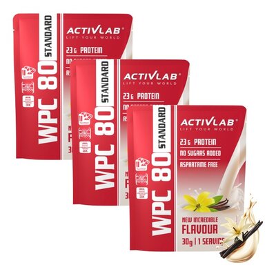 Odżywka białkowa ACTIVLAB WPC 80 Standard Waniliowy (3 x 30 g)