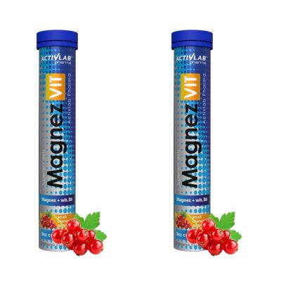 Magnez + B6 ACTIVLAB MagnezVit Czerwona porzeczka (2 x 20 tabletek)