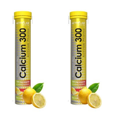 Wapń ACTIVLAB Calcium 300 Cytrynowy (2 x 20 tabletek)