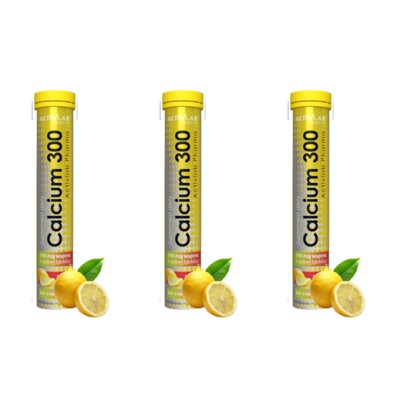 Wapń ACTIVLAB Calcium 300 Cytrynowy (3 x 20 tabletek)
