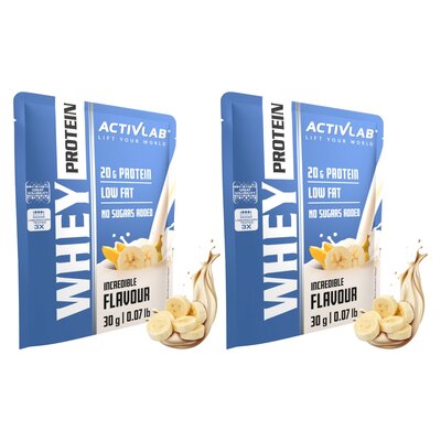 Odżywka białkowa ACTIVLAB Whey Protein WPC 85 Bananowy (2 x 30 g) Bez cukru