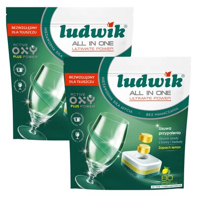 Kapsułki do zmywarki LUDWIK All In One Ultimate Power Lemon - 160 szt.