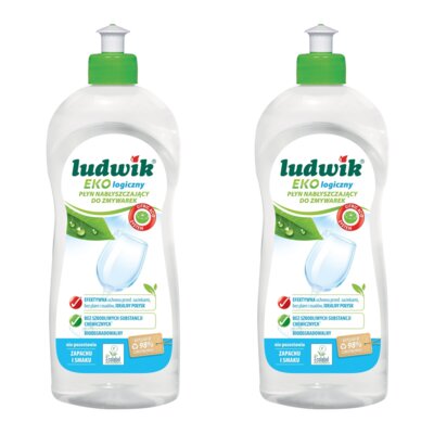 Nabłyszczacz do zmywarek LUDWIK EKOlogiczny 2 x 500 ml