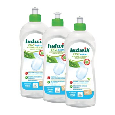 Nabłyszczacz do zmywarek LUDWIK EKOlogiczny 3 x 500 ml