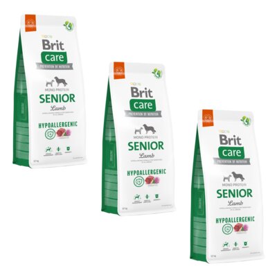 Karma dla psa BRIT CARE Hypoallergenic Senior Lamb 3 x 12 kg