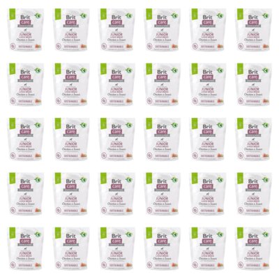 Karma dla psa BRIT CARE Sustainable Junior Large Breed Kurczak i owady 30 x 1 kg