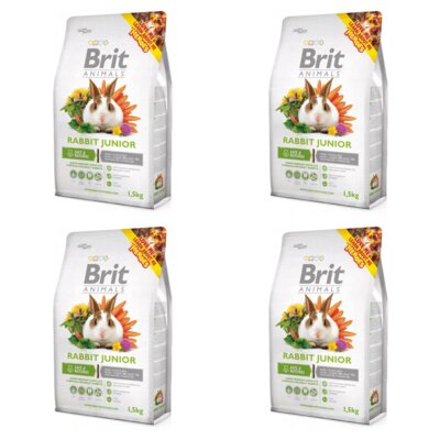 Karma dla gryzoni BRIT Rabbit Junior Complete 4 x 1.5 kg