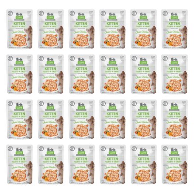 Karma dla kota BRIT CARE Kitten Fillets in Gravy Choice Chicken Kurczak 24 x 85 g
