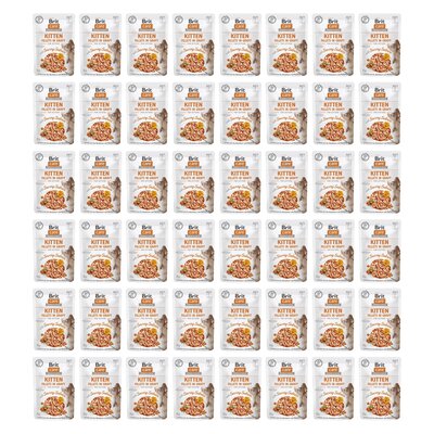 Karma dla kota BRIT CARE Kitten Fillets in Gravy Savory Salmon Łosoś 48 x 85 g