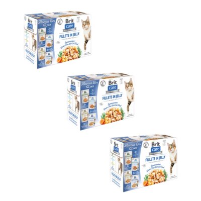 Karma dla kota BRIT CARE Adult Fillets in Jelly Flavour Box 36 x 85 g