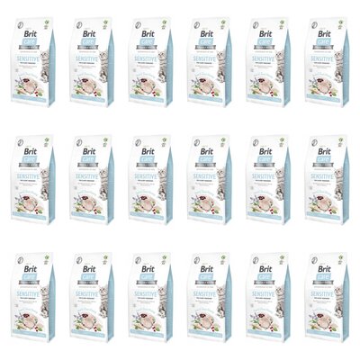 Karma dla kota BRIT CARE Cat Grain Free Sensitive Owady i śledź 18 x 400 g