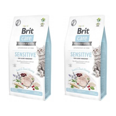 Karma dla kota BRIT CARE Cat Grain Free Sensitive Owady i śledź 2 x 7 kg