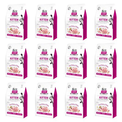 Karma dla kota BRIT CARE Grain-Free Kitten Kurczak z indykiem 12 x 0.4 kg