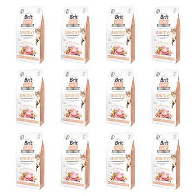 Karma dla kota BRIT CARE Grain Free Sensitive Indyk i Łosoś 12 x 2 kg
