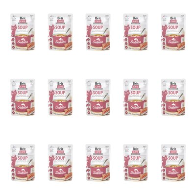 Karma dla kota BRIT CARE Soup z łososiem 15 x 75 g