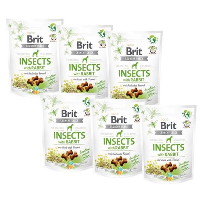 Przysmak dla psa BRIT CARE Dog Crunchy Cracker Insect & Rabbit 6 x 200 g